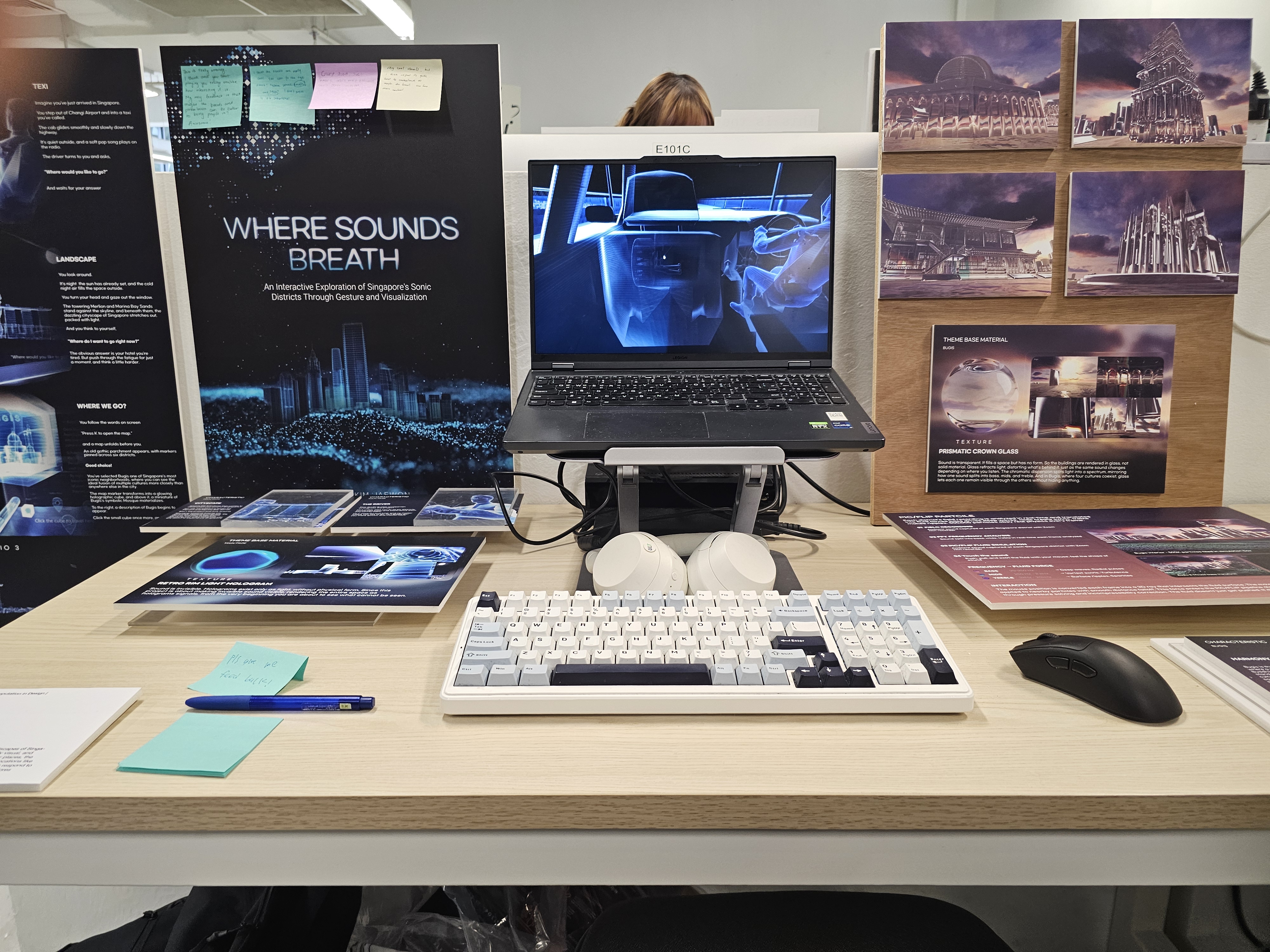 The exhibition table at Open Studios
